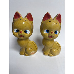 Vintage Sally Siamese Cats Salt Pepper Shakers Ceramic Japan